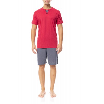 S-M536 - Red - PYJAMA GREY GEO- (S-M536)