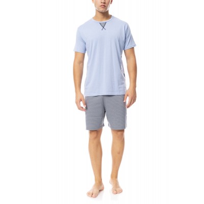 S-M542 - Blue Cloud - PYJAMA GREY BICYCLE- (S-M542)