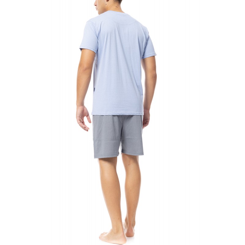 S-M542 - Blue Cloud - PYJAMA GREY BICYCLE- (S-M542) S-M542 - Blue Cloud - PYJAMA GREY BICYCLE- (S-M542)