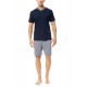 S-M543 - Yacht Blue - PYJAMA V-NECK GREY BICYCLE- (S-M543) S-M543 - Yacht Blue - PYJAMA V-NECK GREY BICYCLE- (S-M543)