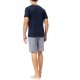 S-M543 - Yacht Blue - PYJAMA V-NECK GREY BICYCLE- (S-M543) S-M543 - Yacht Blue - PYJAMA V-NECK GREY BICYCLE- (S-M543)