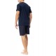 S-M552 - Yacht Blue - PYJAMA V-NECK YELLOW DOT- (S-M552) S-M552 - Yacht Blue - PYJAMA V-NECK YELLOW DOT- (S-M552)