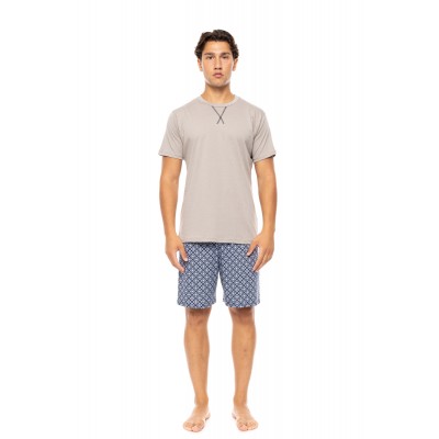 S-M560 - Sand - PYJAMA NAVY BOTANY- (S-M560)