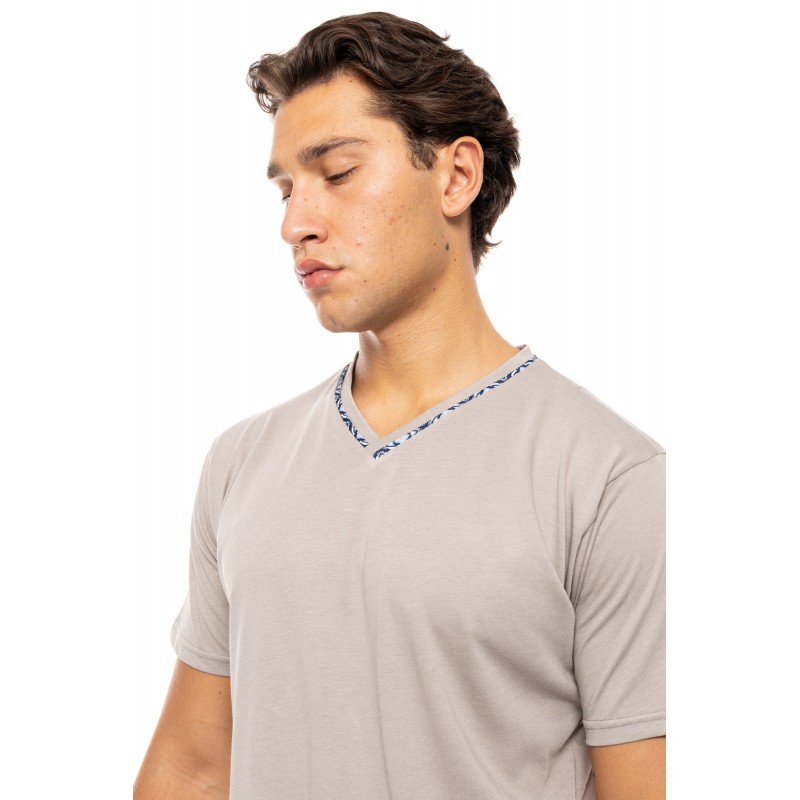 S-M561 - Yacht Blue - PYJAMA V NAVY BOTANY- (S-M561)