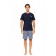 S-M562 - Yacht Blue - PYJAMA 3PCS NAVY BOTANY- (S-M562) S-M562 - Yacht Blue - PYJAMA 3PCS NAVY BOTANY- (S-M562)