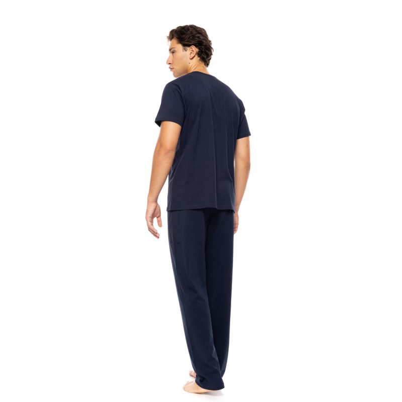 S-M562 - Yacht Blue - PYJAMA 3PCS NAVY BOTANY- (S-M562) S-M562 - Yacht Blue - PYJAMA 3PCS NAVY BOTANY- (S-M562)