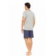 S-M569 - Grey - PYJAMA V DEEP BLUE- (S-M569) S-M569 - Grey - PYJAMA V DEEP BLUE- (S-M569)