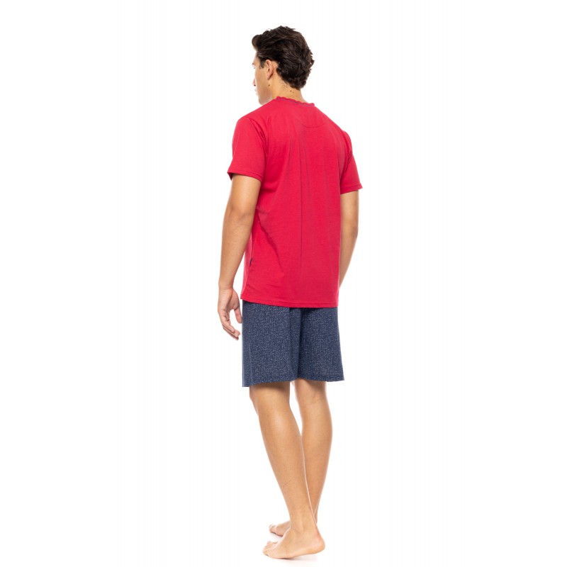 S-M569 - Red - PYJAMA V DEEP BLUE- (S-M569) S-M569 - Red - PYJAMA V DEEP BLUE- (S-M569)