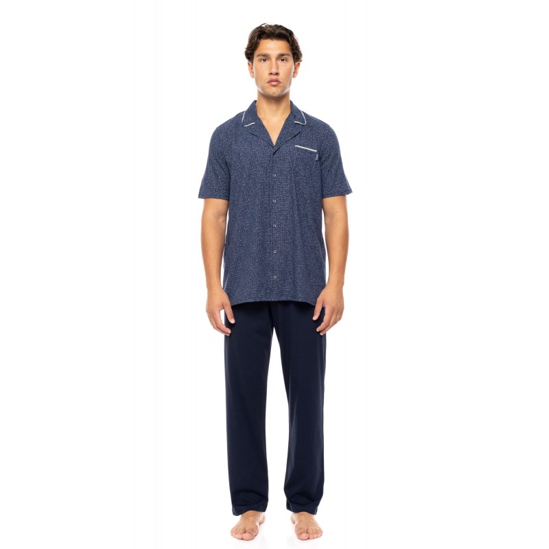 S-M571 - Type - PYJAMA BUTTONED DEEP BLUE- (S-M571) S-M571 - Type - PYJAMA BUTTONED DEEP BLUE- (S-M571)