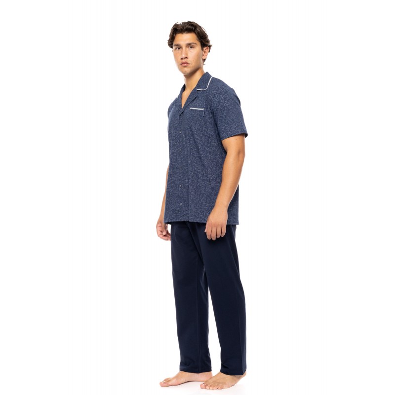 S-M571 - Type - PYJAMA BUTTONED DEEP BLUE- (S-M571) S-M571 - Type - PYJAMA BUTTONED DEEP BLUE- (S-M571)