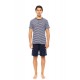 S-M587 - Type - PYJAMA 3PCS BLUE LINEAR- (S-M587) S-M587 - Type - PYJAMA 3PCS BLUE LINEAR- (S-M587)
