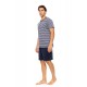 S-M587 - Type - PYJAMA 3PCS BLUE LINEAR- (S-M587) S-M587 - Type - PYJAMA 3PCS BLUE LINEAR- (S-M587)