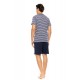 S-M587 - Type - PYJAMA 3PCS BLUE LINEAR- (S-M587) S-M587 - Type - PYJAMA 3PCS BLUE LINEAR- (S-M587)