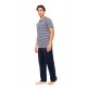 S-M587 - Type - PYJAMA 3PCS BLUE LINEAR- (S-M587) S-M587 - Type - PYJAMA 3PCS BLUE LINEAR- (S-M587)