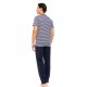 S-M587 - Type - PYJAMA 3PCS BLUE LINEAR- (S-M587) S-M587 - Type - PYJAMA 3PCS BLUE LINEAR- (S-M587)