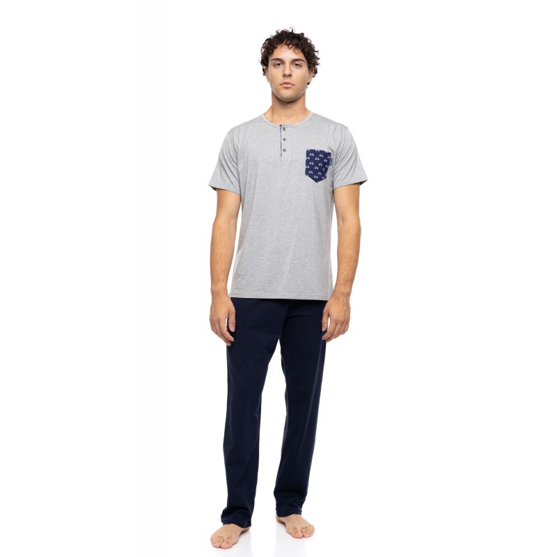 S-M602 - Grey - PYJAMA 3PCS RETRO BIKE- (S-M602)