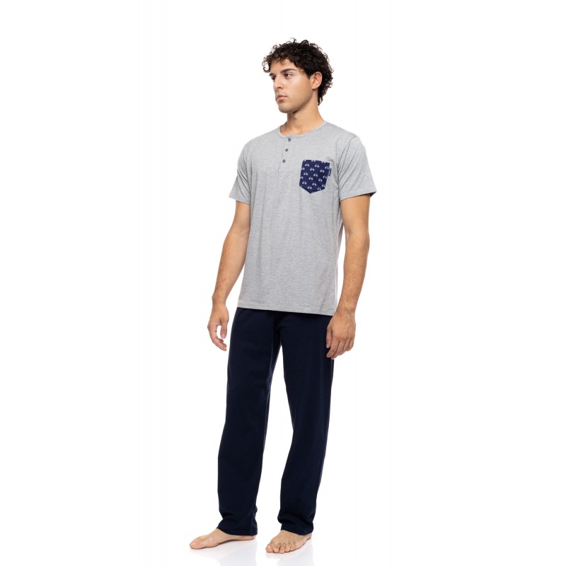 S-M602 - Grey - PYJAMA 3PCS RETRO BIKE- (S-M602)