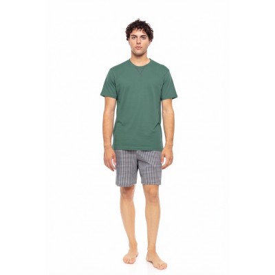 S-M604 - Sea Green - PYJAMA PETIT PLAID- (S-M604)