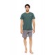 S-M606 - Sea Green - PYJAMA 3PCS PETIT PLAID- (S-M606)