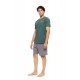 S-M606 - Sea Green - PYJAMA 3PCS PETIT PLAID- (S-M606)