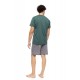 S-M606 - Sea Green - PYJAMA 3PCS PETIT PLAID- (S-M606)