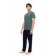 S-M606 - Sea Green - PYJAMA 3PCS PETIT PLAID- (S-M606)