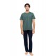S-M606 - Sea Green - PYJAMA 3PCS PETIT PLAID- (S-M606)