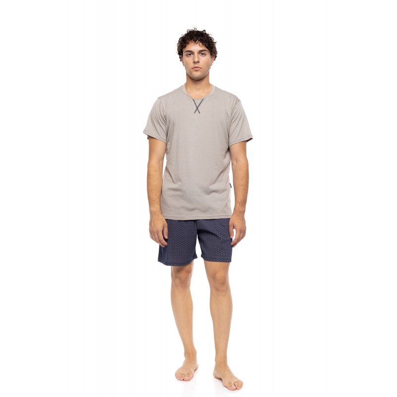 S-M608 - Yacht Blue - PYJAMA EASY GEO- (S-M608) S-M608 - Yacht Blue - PYJAMA EASY GEO- (S-M608)