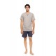 S-M608 - Yacht Blue - PYJAMA EASY GEO- (S-M608) S-M608 - Yacht Blue - PYJAMA EASY GEO- (S-M608)