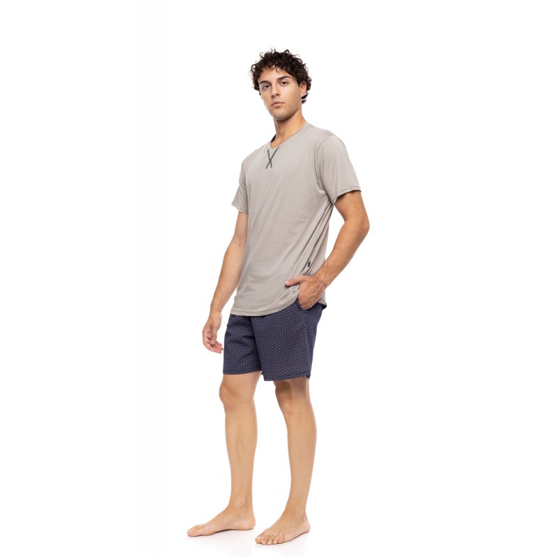 S-M608 - Yacht Blue - PYJAMA EASY GEO- (S-M608) S-M608 - Yacht Blue - PYJAMA EASY GEO- (S-M608)