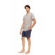 S-M608 - Yacht Blue - PYJAMA EASY GEO- (S-M608) S-M608 - Yacht Blue - PYJAMA EASY GEO- (S-M608)