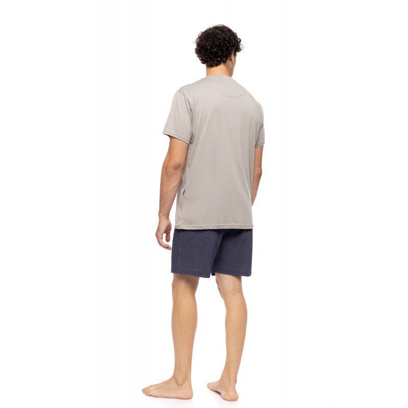S-M608 - Yacht Blue - PYJAMA EASY GEO- (S-M608) S-M608 - Yacht Blue - PYJAMA EASY GEO- (S-M608)