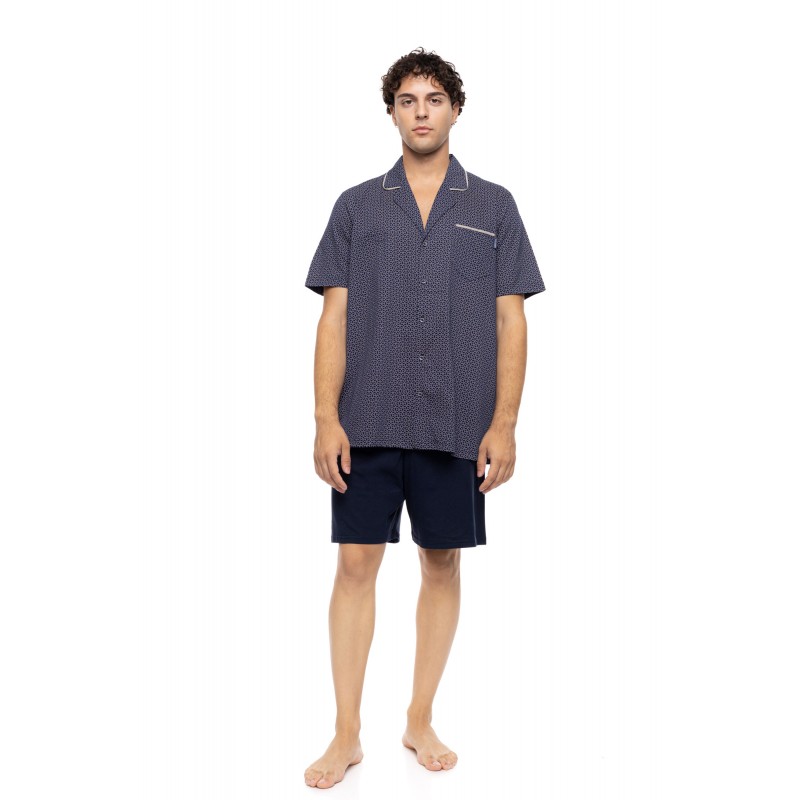 S-M609 - Type - PYJAMA BUTTONED SHORTS EASY GEO- (S-M609) S-M609 - Type - PYJAMA BUTTONED SHORTS EASY GEO- (S-M609)