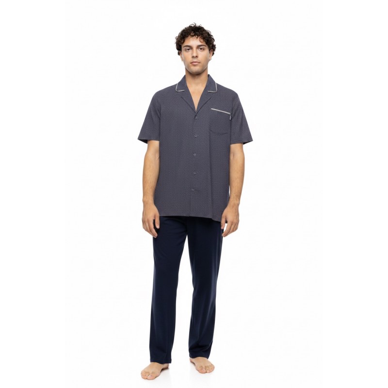 S-M610 - Type - PYJAMA BUTTONED LONG PANTS EASY GEO- (S-M610) S-M610 - Type - PYJAMA BUTTONED LONG PANTS EASY GEO- (S-M610)