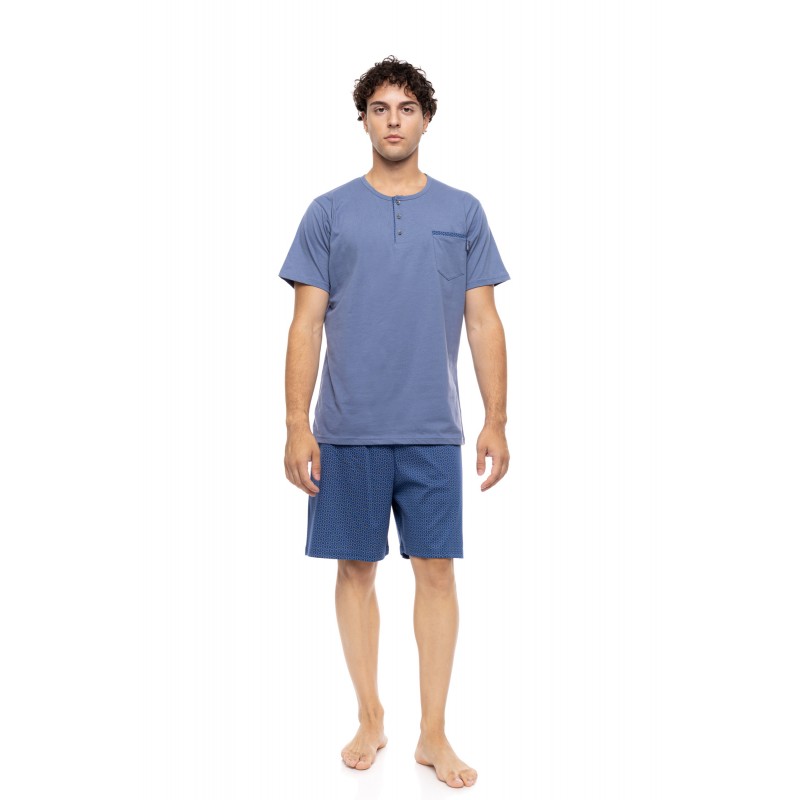 S-M615 - Cosmos Blue - PYJAMA 3PCS PURE NIGHTS- (S-M615) S-M615 - Cosmos Blue - PYJAMA 3PCS PURE NIGHTS- (S-M615)