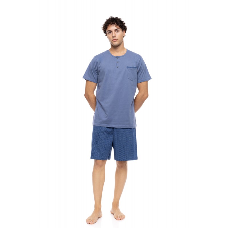 S-M615 - Cosmos Blue - PYJAMA 3PCS PURE NIGHTS- (S-M615) S-M615 - Cosmos Blue - PYJAMA 3PCS PURE NIGHTS- (S-M615)