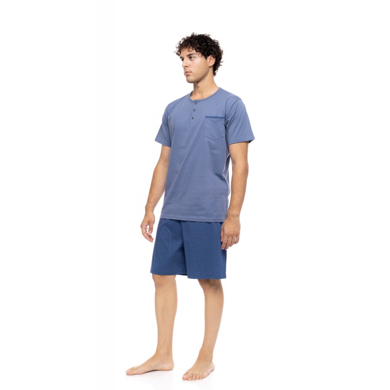 S-M615 - Cosmos Blue - PYJAMA 3PCS PURE NIGHTS- (S-M615) S-M615 - Cosmos Blue - PYJAMA 3PCS PURE NIGHTS- (S-M615)