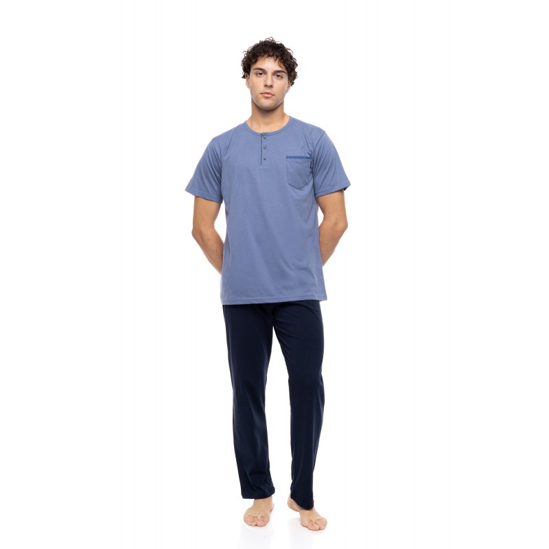 S-M615 - Cosmos Blue - PYJAMA 3PCS PURE NIGHTS- (S-M615) S-M615 - Cosmos Blue - PYJAMA 3PCS PURE NIGHTS- (S-M615)