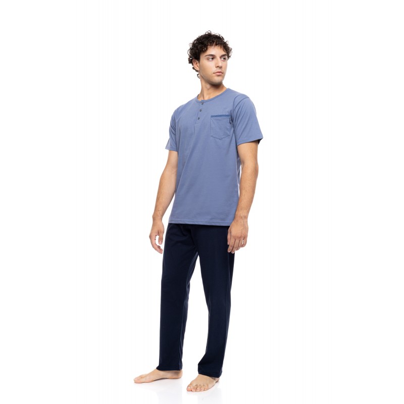 S-M615 - Cosmos Blue - PYJAMA 3PCS PURE NIGHTS- (S-M615) S-M615 - Cosmos Blue - PYJAMA 3PCS PURE NIGHTS- (S-M615)