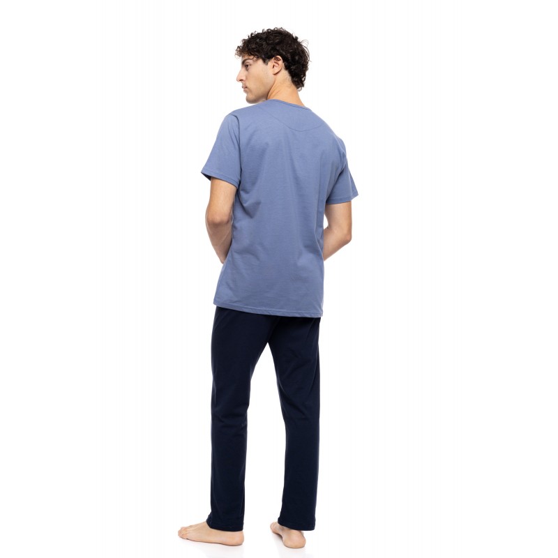 S-M615 - Cosmos Blue - PYJAMA 3PCS PURE NIGHTS- (S-M615) S-M615 - Cosmos Blue - PYJAMA 3PCS PURE NIGHTS- (S-M615)