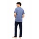 S-M615 - Cosmos Blue - PYJAMA 3PCS PURE NIGHTS- (S-M615) S-M615 - Cosmos Blue - PYJAMA 3PCS PURE NIGHTS- (S-M615)