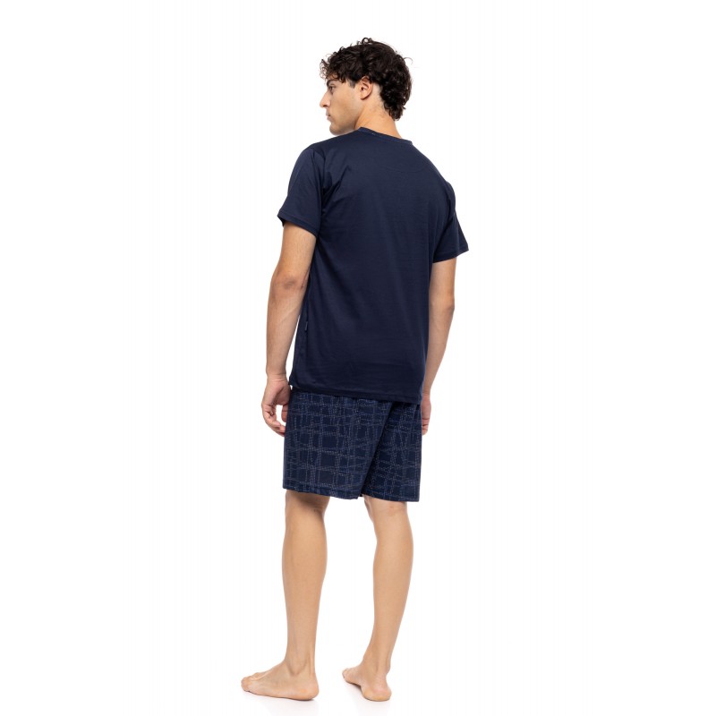 S-M618 - Cosmos Blue - PYJAMA V-NECK BLUE NIGHTS- (S-M618) S-M618 - Cosmos Blue - PYJAMA V-NECK BLUE NIGHTS- (S-M618)
