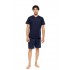 S-M618 - Yacht Blue - PYJAMA V-NECK BLUE NIGHTS- (S-M618)