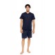 S-M618 - Yacht Blue - PYJAMA V-NECK BLUE NIGHTS- (S-M618) S-M618 - Yacht Blue - PYJAMA V-NECK BLUE NIGHTS- (S-M618)
