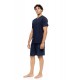 S-M618 - Yacht Blue - PYJAMA V-NECK BLUE NIGHTS- (S-M618) S-M618 - Yacht Blue - PYJAMA V-NECK BLUE NIGHTS- (S-M618)
