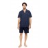 S-M619 - Type - PYJAMA BUTTONED SHORTS BLUE NIGHTS- (S-M619)