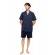S-M619 - Type - PYJAMA BUTTONED SHORTS BLUE NIGHTS- (S-M619)