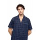 S-M619 - Type - PYJAMA BUTTONED SHORTS BLUE NIGHTS- (S-M619)
