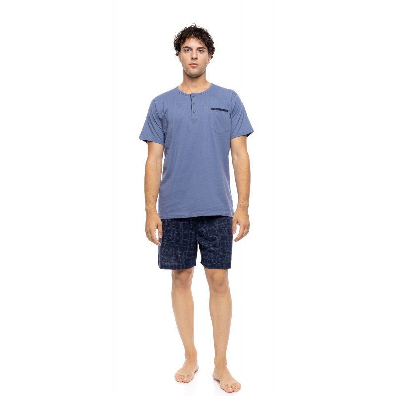 S-M621 - Cosmos Blue - PYJAMA 3PCS BLUE NIGHTS- (S-M621) S-M621 - Cosmos Blue - PYJAMA 3PCS BLUE NIGHTS- (S-M621)