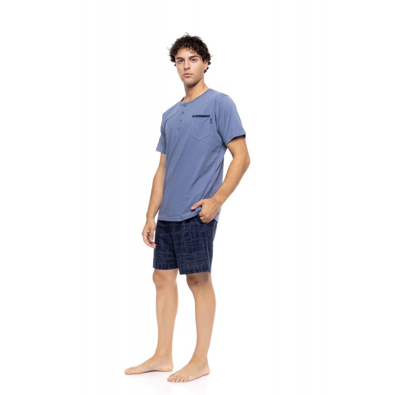 S-M621 - Cosmos Blue - PYJAMA 3PCS BLUE NIGHTS- (S-M621) S-M621 - Cosmos Blue - PYJAMA 3PCS BLUE NIGHTS- (S-M621)